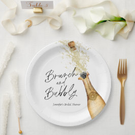 Platos de papel para desayuno y brindis de boda co