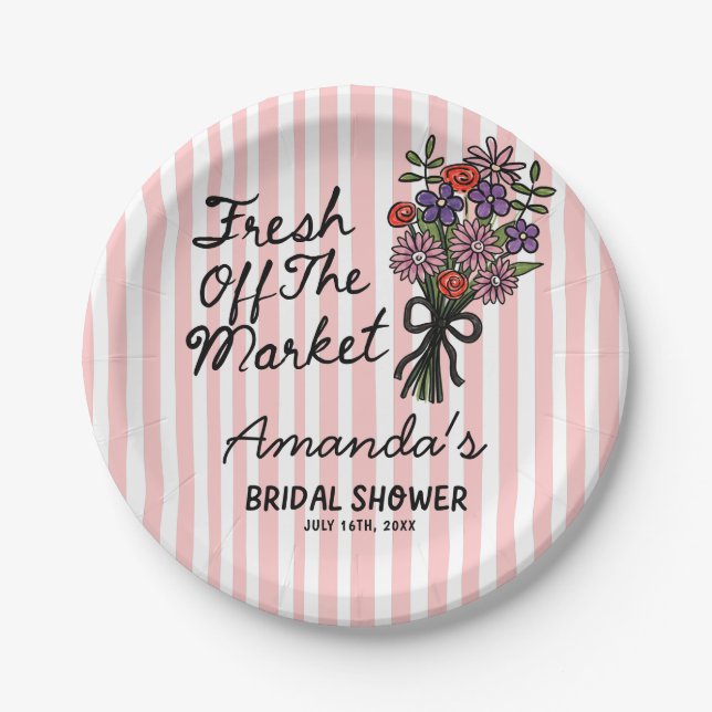 Platos de papel para despedida de soltera (Anverso)