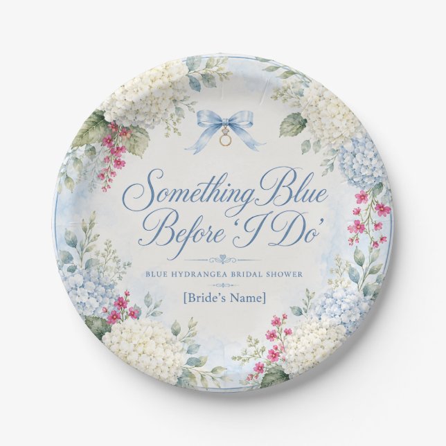 Platos de Papel para Despedida de Soltera Algo Azu (Anverso)