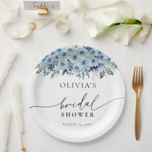 Platos de papel para despedida de soltera floral b