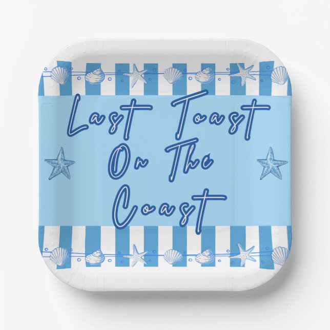 Platos de papel para despedida de soltera Last Toa (Anverso)