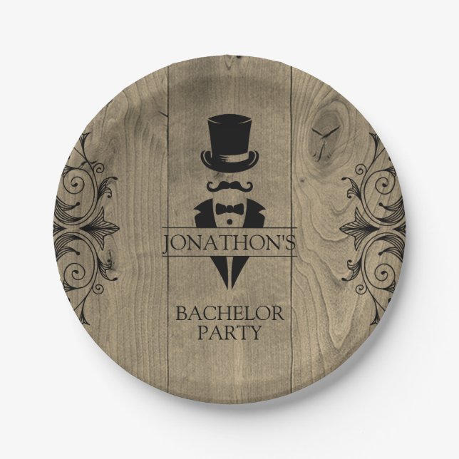 Platos de papel para despedida de soltero (Anverso)