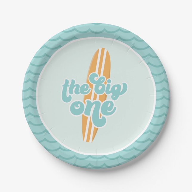 Platos de papel para el 1er cumpleaños de The Big  (Anverso)