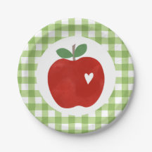 Platos de papel para el primer cumpleaños de la Ni