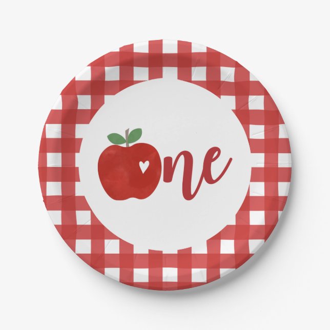 Platos de papel para el primer cumpleaños de la Ni (Anverso)