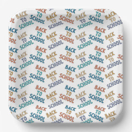 Platos de papel para el regreso a clases, Bienveni