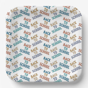 Platos de papel para el regreso a clases, Bienveni