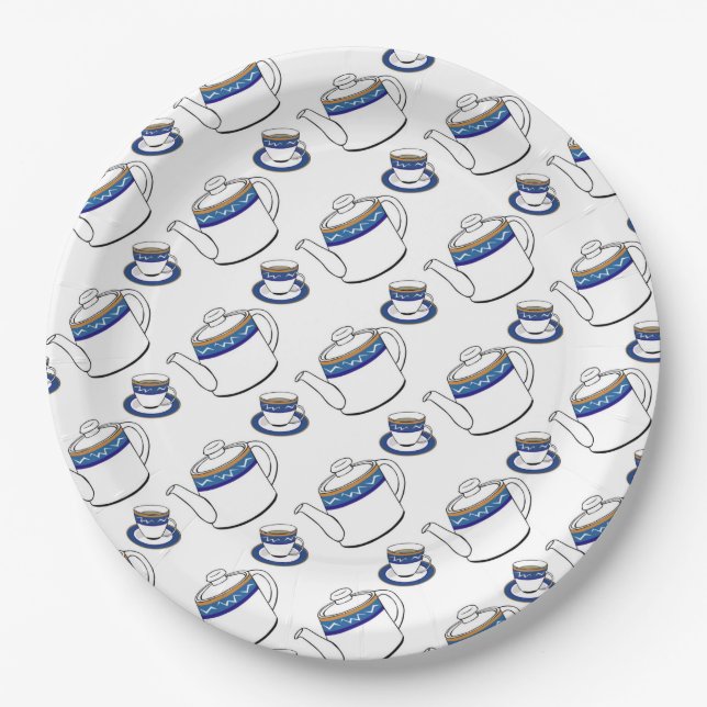 platos de papel para el té (Anverso)