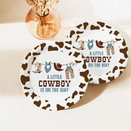 Platos de Papel para Fiesta de Bebé Vaquero del Ro