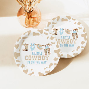Platos de Papel para Fiesta de Bebé Vaquero del Ro