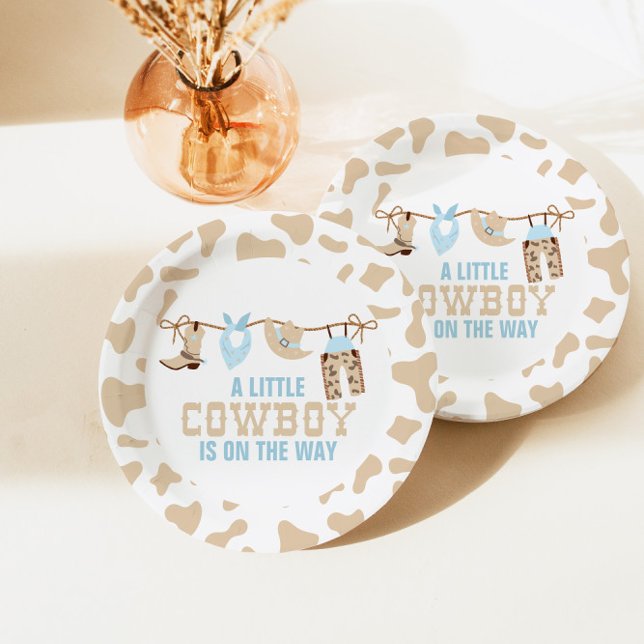 Platos de Papel para Fiesta de Bebé Vaquero del Ro (Subido por el creador)