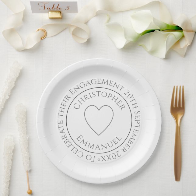 Platos de papel para fiesta de celebración de comp (Boda)