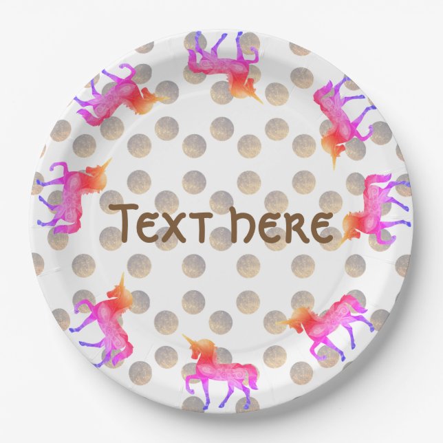 Platos de papel para fiesta de chicas (Anverso)