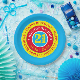 Platos de papel para fiesta de cumpleaños 21