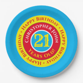 Platos de papel para fiesta de cumpleaños 21