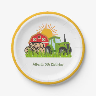 Platos de papel para fiesta de cumpleaños con tema