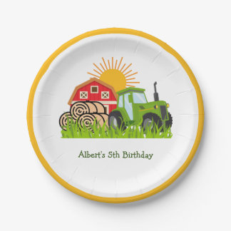 Platos de papel para fiesta de cumpleaños con tema