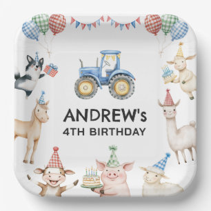 Platos de papel para fiesta de cumpleaños de anima