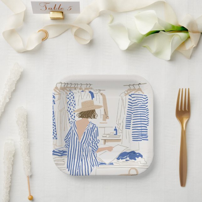Platos de papel para fiesta de cumpleaños de boda  (Boda)