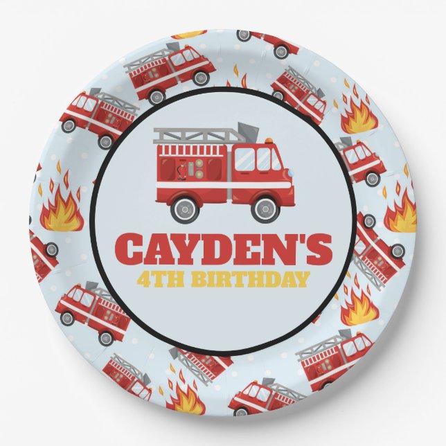 Platos de papel para fiesta de cumpleaños de bombe (Anverso)