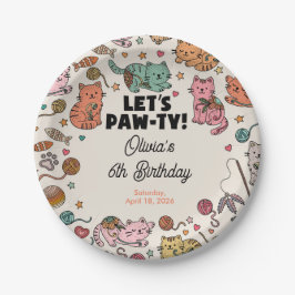Platos de papel para fiesta de cumpleaños de gatit