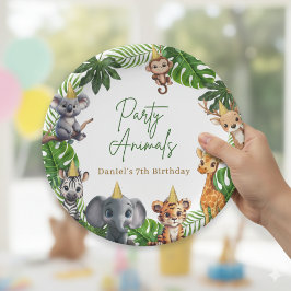 Platos de papel para fiesta de cumpleaños de Jungl
