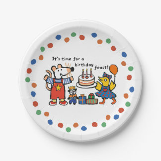 Platos de papel para fiesta de cumpleaños de Maisy