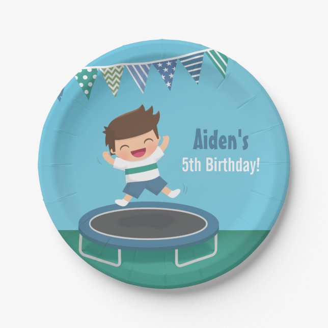 Platos de papel para fiesta de cumpleaños de niños (Anverso)