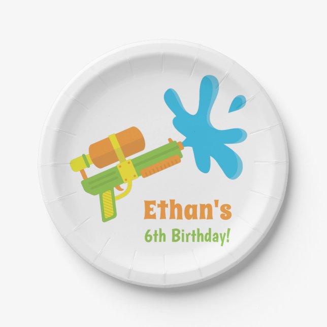 Platos de papel para fiesta de cumpleaños de niños (Anverso)