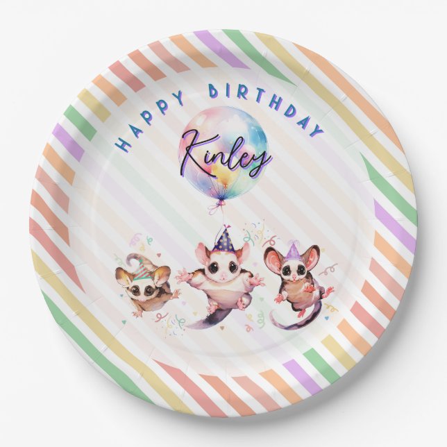 Platos de papel para fiesta de cumpleaños de Sugar (Anverso)