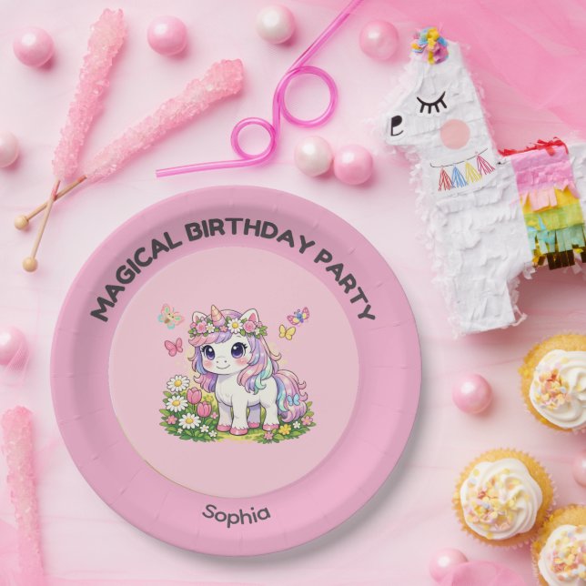 Platos de Papel para Fiesta de Cumpleaños Mágica d (Fiesta)