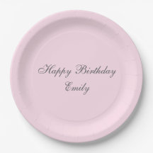 Platos de papel para fiesta de cumpleaños minimali
