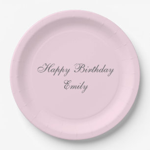 Platos de papel para fiesta de cumpleaños minimali