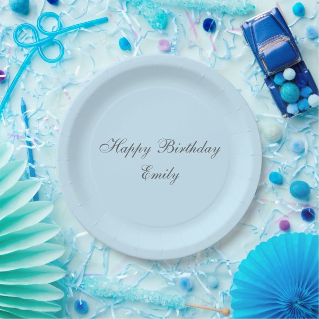 Platos de papel para fiesta de cumpleaños minimali (Fiesta)