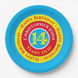 Platos de papel para fiesta de cumpleaños número 1