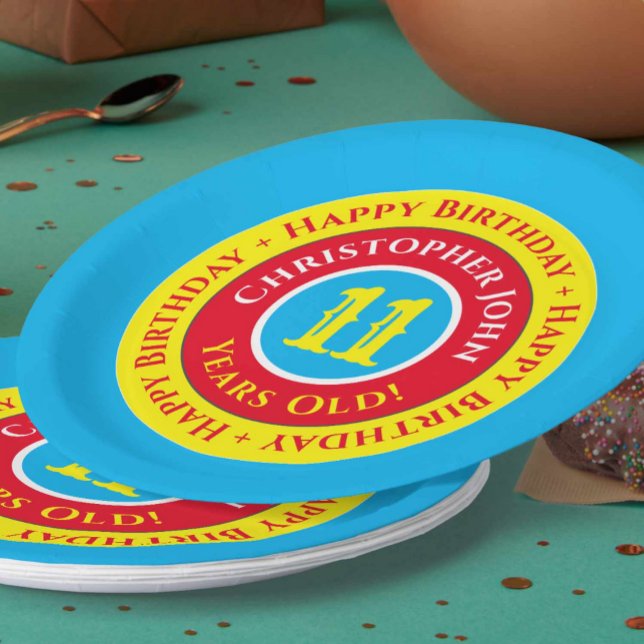 Platos de papel para fiesta de cumpleaños número 1 (Subido por el creador)