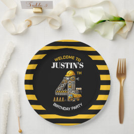 Platos de papel para fiesta de cumpleaños número 4