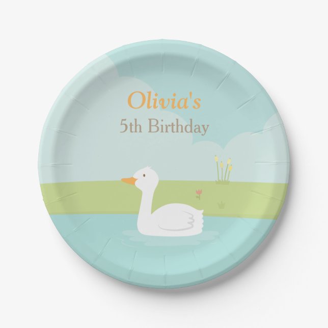 Platos de papel para fiesta de cumpleaños Pato Bla (Anverso)
