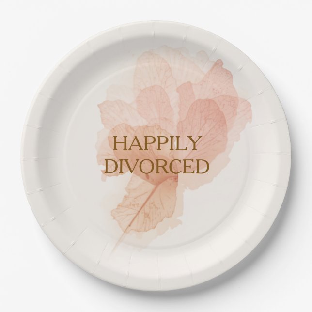 Platos de papel para fiesta de divorcio feliz mode (Anverso)