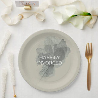 Platos de papel para fiesta de divorcio feliz mode