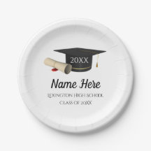 Platos de papel para fiesta de graduación