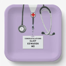 Platos de papel para fiesta de graduación de escue