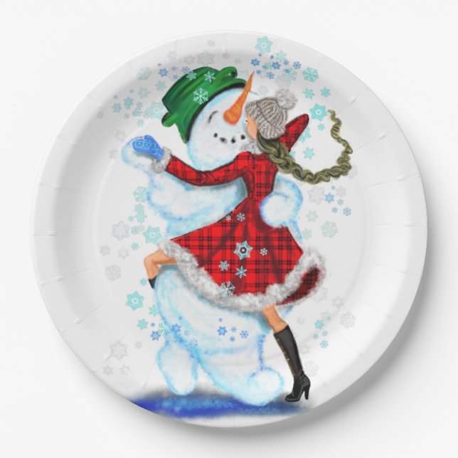 Platos de Papel para Fiesta de Navidad (Anverso)