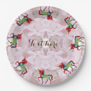 Platos de papel para fiesta de unicornios