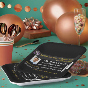 Platos de Papel para Fiesta Set de Acción de Graci