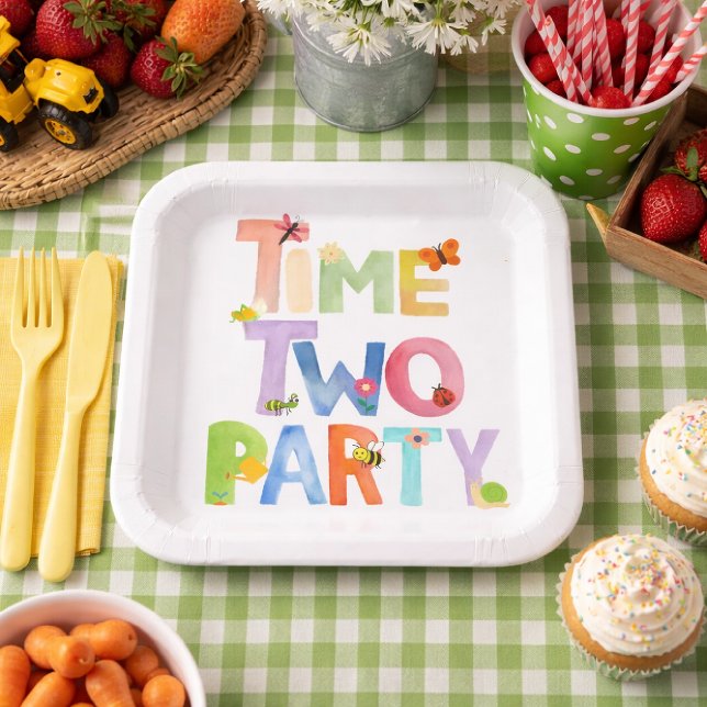 Platos de Papel para Fiesta Time Two, Tema Insecto (Subido por el creador)