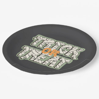 Platos de papel para fiesta “Trick Or Treat” con e