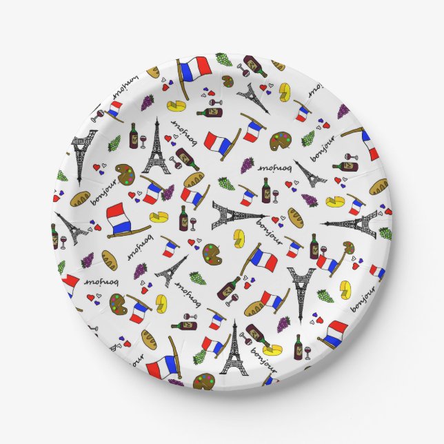 Platos de papel para fiestas de dibujos animados f (Anverso)