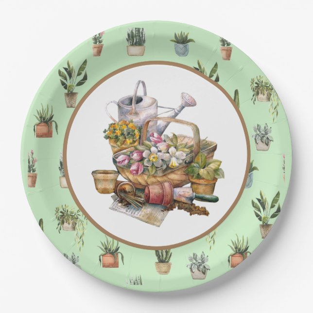 Platos de papel para fiestas de jardín (Anverso)