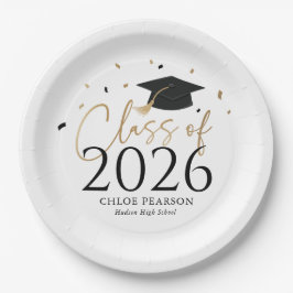 Platos de papel para graduación de la clase de 202
